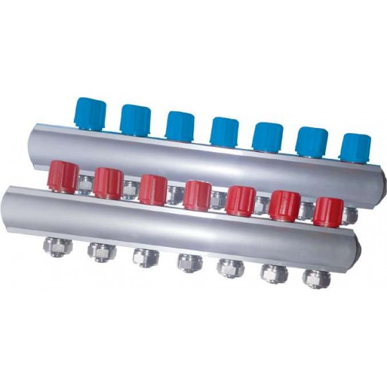 Türkoğlu 1" 6 Ağızlı kendinden vanalı alüminyum kollektör